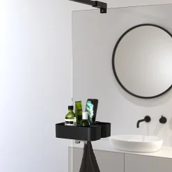 Tiger Bathroom Accessori Tiger 2-Store Clip-on Shower Basket - Black -Bostik Shop 1500310746 d4