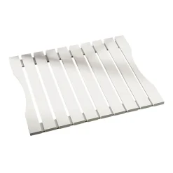 Victorian Plumbing White Wood Slatted Bathroom Duckboard 400 X 490mm