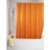 Wenko Plain Orange Polyester Shower Curtain - W1800 X H2000mm -Bostik Shop 20039100l