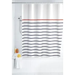 Wenko Marine Polyester Shower Curtain - W1800 X H2000 - White -Bostik Shop 20964100 d1