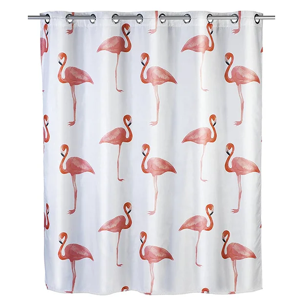 Wenko Flamingo Flex Polyester Shower Curtain - W1800 X H2000mm 4 Wenko Flamingo Flex Polyester Shower Curtain - W1800 X H2000mm - Image 2