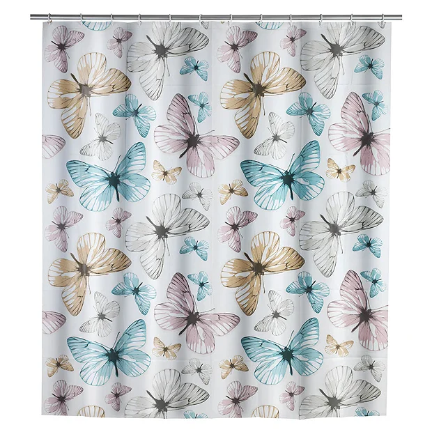 Wenko Butterfly PEVA Shower Curtain - W1800 X H2000mm 4 Wenko Butterfly PEVA Shower Curtain - W1800 X H2000mm - Image 2