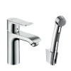Hansgrohe Metris Single Lever Basin Mixer 100 With Bidet Spray And 160cm Shower Hose 1 Hansgrohe Metris Single Lever Basin Mixer 100 With Bidet Spray And 160cm Shower Hose -Bostik Shop 31285000 l