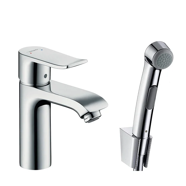 Hansgrohe Metris Single Lever Basin Mixer 100 With Bidet Spray And 160cm Shower Hose 3 Hansgrohe Metris Single Lever Basin Mixer 100 With Bidet Spray And 160cm Shower Hose