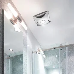 HIB Air-Star Bathroom Ceiling Fan With LED Lights - White