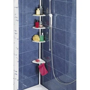Wenko Telescopic Shower Corner Compact - White 3 Wenko Telescopic Shower Corner Compact - White