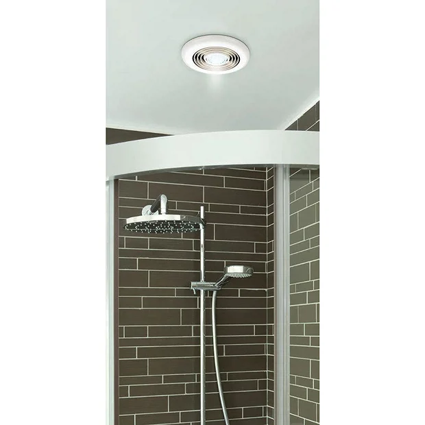 HIB Turbo Chrome Bathroom Inline Fan With LED Lights - Cool White 3 HIB Turbo Chrome Bathroom Inline Fan With LED Lights - Cool White