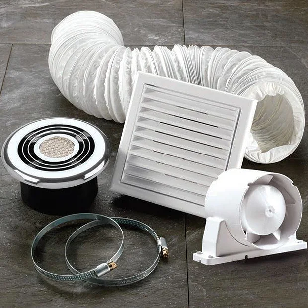 HIB Turbo Chrome Bathroom Inline Fan With LED Lights - Cool White 5 HIB Turbo Chrome Bathroom Inline Fan With LED Lights - Cool White - Image 3