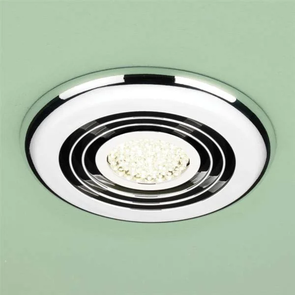 HIB Turbo Chrome Bathroom Inline Fan With LED Lights - Warm White 4 HIB Turbo Chrome Bathroom Inline Fan With LED Lights - Warm White - Image 2