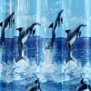 Aqualona Dolphins PEVA Shower Curtain - W1800 X H1800mm 1 Aqualona Dolphins PEVA Shower Curtain - W1800 X H1800mm -Bostik Shop 40119 d1