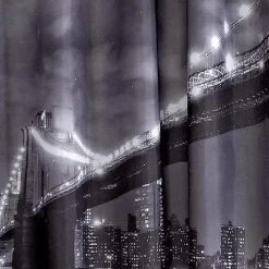 Aqualona Brooklyn Bridge Polyester Shower Curtain - W1800 X H1800mm