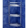 Eurosh Satina Bathroom Corner Basket Tidy - Triple Tier - Chrome -Bostik Shop 57690nd