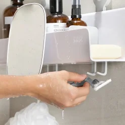 Joseph Joseph Bathroom Joseph Joseph EasyStore Large Shower Shelf With Removable Mirror -Bostik Shop 70548 d3