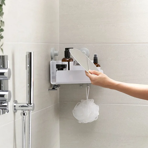 Joseph Joseph Bathroom Joseph Joseph EasyStore Corner Shower Shelf With Removable Mirror 5 Joseph Joseph Bathroom Joseph Joseph EasyStore Corner Shower Shelf With Removable Mirror - Image 3