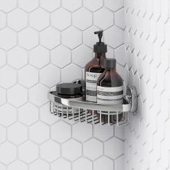 Victorian Plumbing Orion Corner Soap Basket - Chrome -Bostik Shop 8144nl