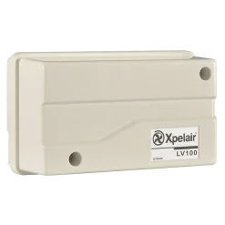 Xpelair LV100S Simply Silent 4" Square SELV Bathroom Fan + Wall Kit