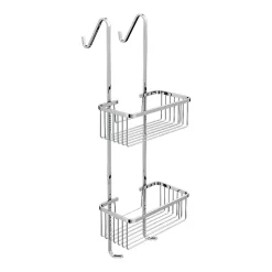 Victorian Plumbing Alberta 2 Tier Hanging Shower Caddy - Chrome