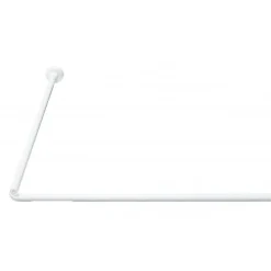 Croydex L-Shaped Telescopic Shower Curtain Rod - White
