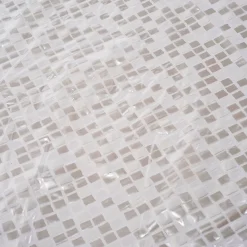 Croydex Silver Mosaic PVC Shower Curtain W1800 X H1800mm 10 Croydex Silver Mosaic PVC Shower Curtain W1800 X H1800mm -Bostik Shop ae543440ai2