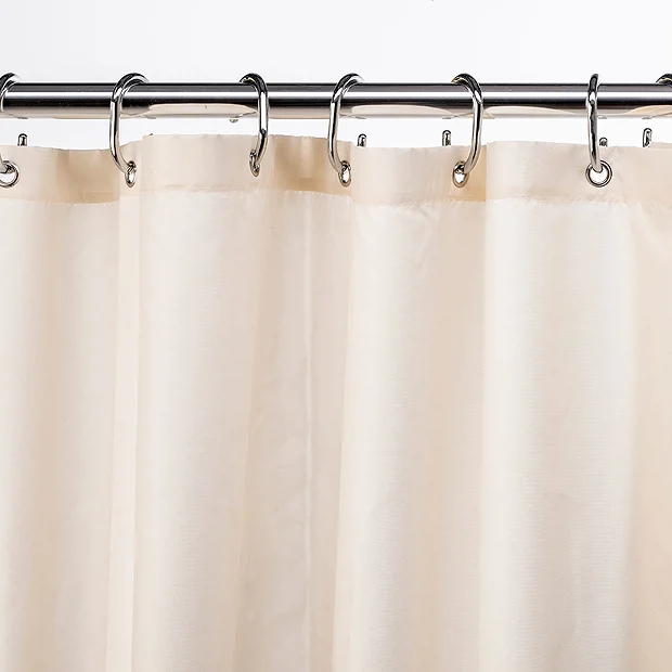 Croydex Ivory Textile Shower Curtain W1800 X H1800mm 4 Croydex Ivory Textile Shower Curtain W1800 X H1800mm - Image 2