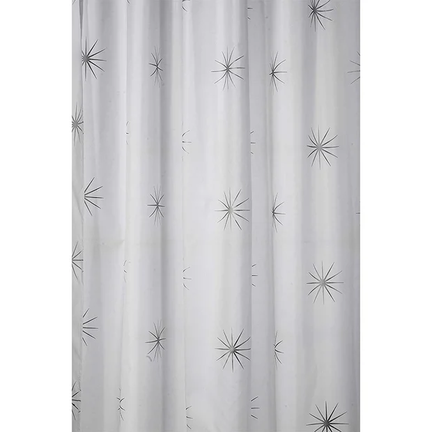 Croydex Stellar Textile Shower Curtain W1800 X H1800mm 3 Croydex Stellar Textile Shower Curtain W1800 X H1800mm