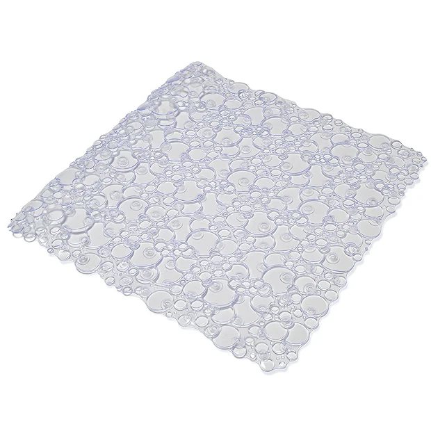 Croydex Bubbles PVC Shower Mat - 530 X 530mm - Clear 6 Croydex Bubbles PVC Shower Mat - 530 X 530mm - Clear - Image 4
