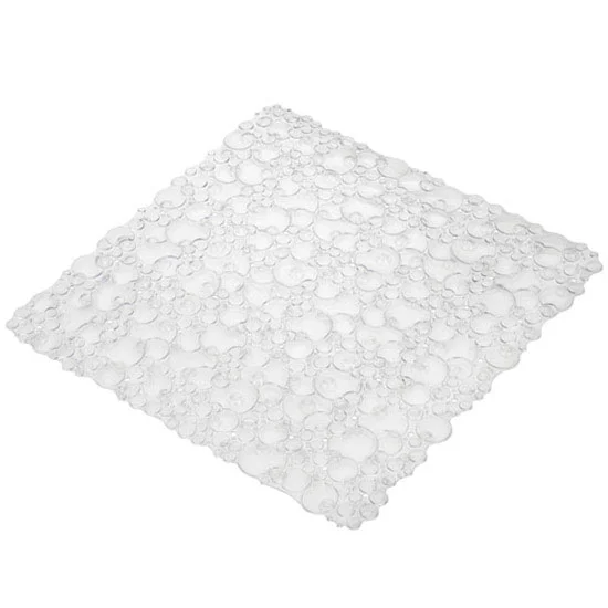Croydex Bubbles PVC Shower Mat - 530 X 530mm - Clear 4 Croydex Bubbles PVC Shower Mat - 530 X 530mm - Clear - Image 2