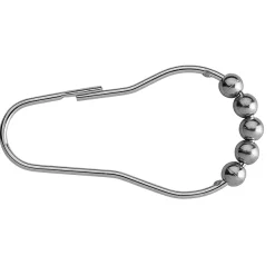 Croydex 12 Chrome Ball Shower Curtain Rings 11 Croydex 12 Chrome Ball Shower Curtain Rings -Bostik Shop ak141641ai3