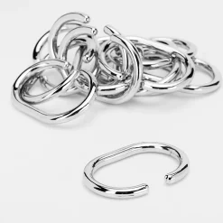 Croydex 12 C-Type Shower Curtain Rings - Chrome -Bostik Shop ak142141ai