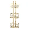 Arezzo 3-Tier Freestanding Shower Caddy Brushed Brass -Bostik Shop azfscbb