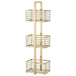 Arezzo 3-Tier Freestanding Shower Caddy Brushed Brass