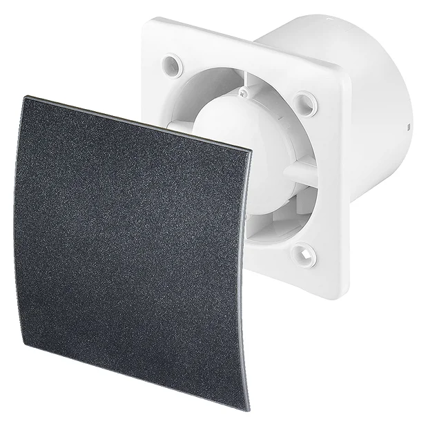 Arezzo 100mm Turbo Extractor Fan - Pull Cord Switch - Graphite 4 Arezzo 100mm Turbo Extractor Fan - Pull Cord Switch - Graphite - Image 2