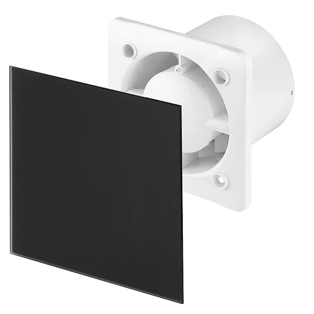 Arezzo 100mm Turbo Extractor Fan - Humidistat - Black Glass 4 Arezzo 100mm Turbo Extractor Fan - Humidistat - Black Glass - Image 2