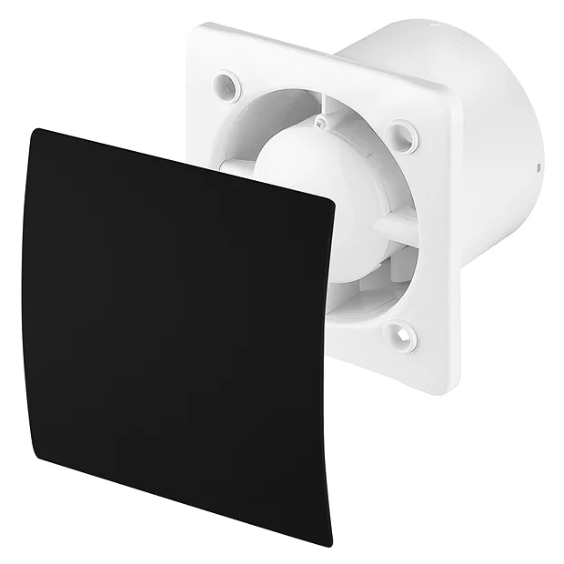 Arezzo 100mm Turbo Extractor Fan - Timer - Matt Black 4 Arezzo 100mm Turbo Extractor Fan - Timer - Matt Black - Image 2