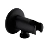 Arezzo Round Wall Elbow & Shower Handset Holder - Matt Black -Bostik Shop azmbhsrd l