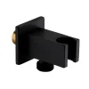 Arezzo Square Wall Elbow & Shower Handset Holder - Matt Black -Bostik Shop azmbhssql
