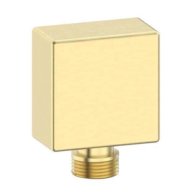 Arezzo Square Brushed Brass Outlet Elbow 3 Arezzo Square Brushed Brass Outlet Elbow