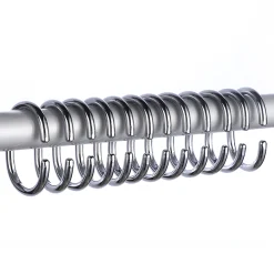 Arezzo C-Type Shower Curtain Rings (Pack Of 12) Chrome 5 Arezzo C-Type Shower Curtain Rings (Pack Of 12) Chrome -Bostik Shop azscr2ch lrg1