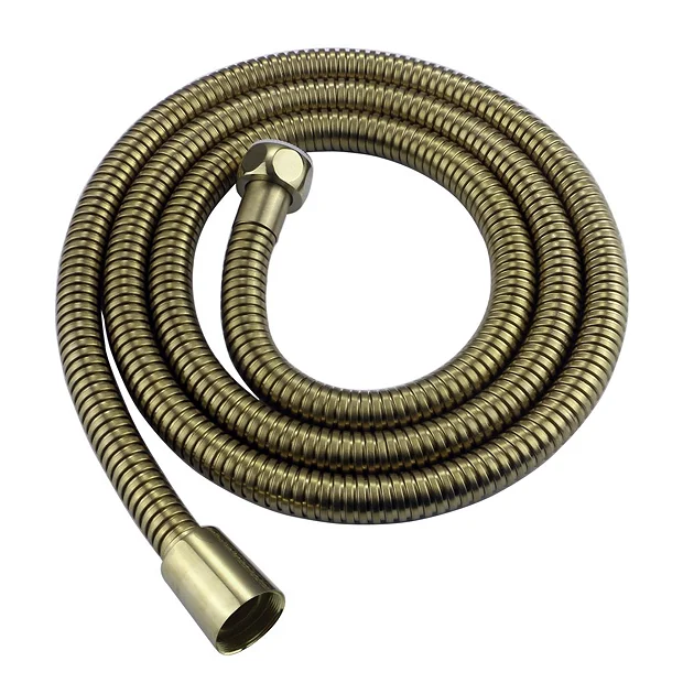 Arezzo 1.75m Shower Flex Hose Brushed Brass 3 Arezzo 1.75m Shower Flex Hose Brushed Brass