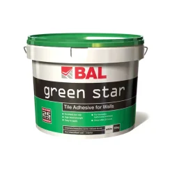 BAL - 10 Ltr (15kg) Wall Green Star Tile Adhesive - White