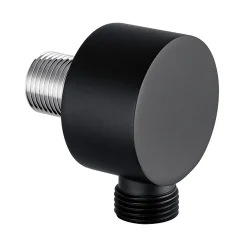 BagnoDesign M-Line Matt Black Shower Outlet Elbow