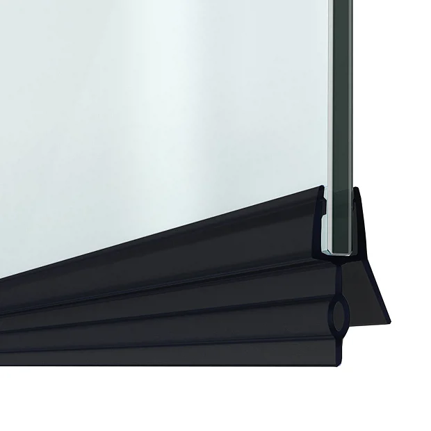 Victorian Plumbing 16mm Gap Black P-Shaped RH Shower Screen Door Seal Strip - Glass 4-6mm 3 Victorian Plumbing 16mm Gap Black P-Shaped RH Shower Screen Door Seal Strip - Glass 4-6mm