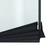 Victorian Plumbing 16mm Gap Black Shower Screen Door Seal Strip - Glass 4-6mm