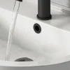Arezzo Matt Black Brass Basin Overflow Cover Insert Hole Trim -Bostik Shop boc01blnd3