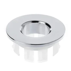 Victorian Plumbing Chrome Plated Brass Basin Overflow Cover Insert Hole Trim