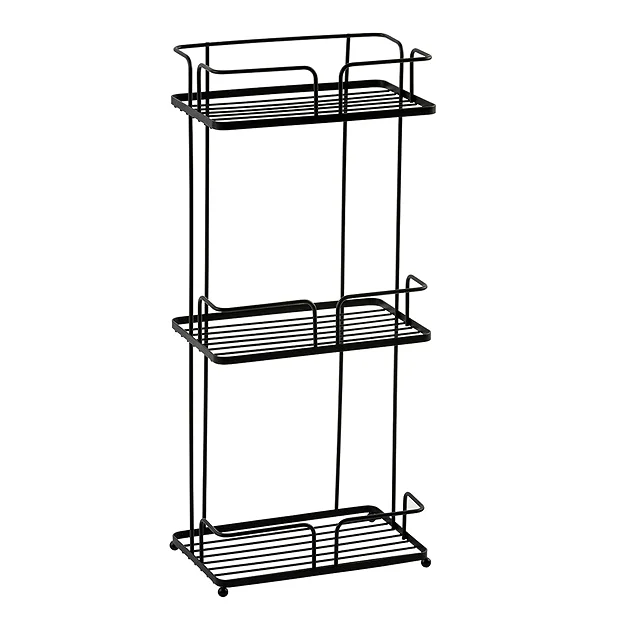 Cruze Bathroom Cruze Black 3-Tier Freestanding Shower Caddy 3 Cruze Bathroom Cruze Black 3-Tier Freestanding Shower Caddy