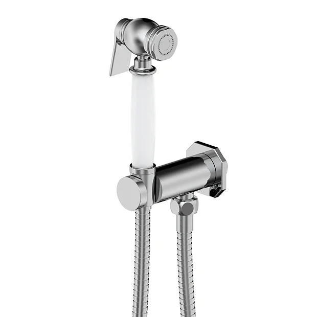 Chatsworth Traditional Douche Shower Spray Kit With Outlet Elbow Wall Bracket And Hose Chrome 4 Chatsworth Traditional Douche Shower Spray Kit With Outlet Elbow Wall Bracket And Hose Chrome - Image 2