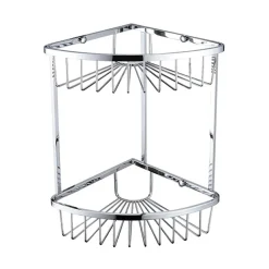 Bristan Two Tier Corner Fixed Wire Basket