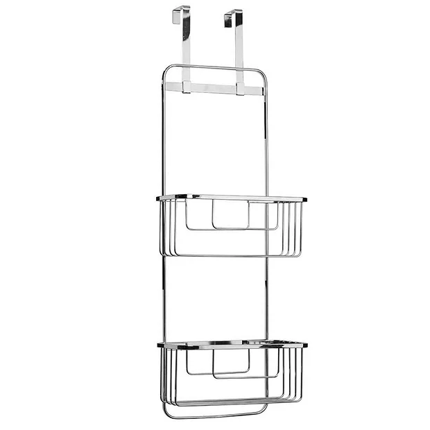 Croydex Hanging Double Storage Basket - Chrome Plated 4 Croydex Hanging Double Storage Basket - Chrome Plated - Image 2