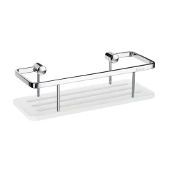 Smedbo Sideline Soap Basket - Polished Chrome / White